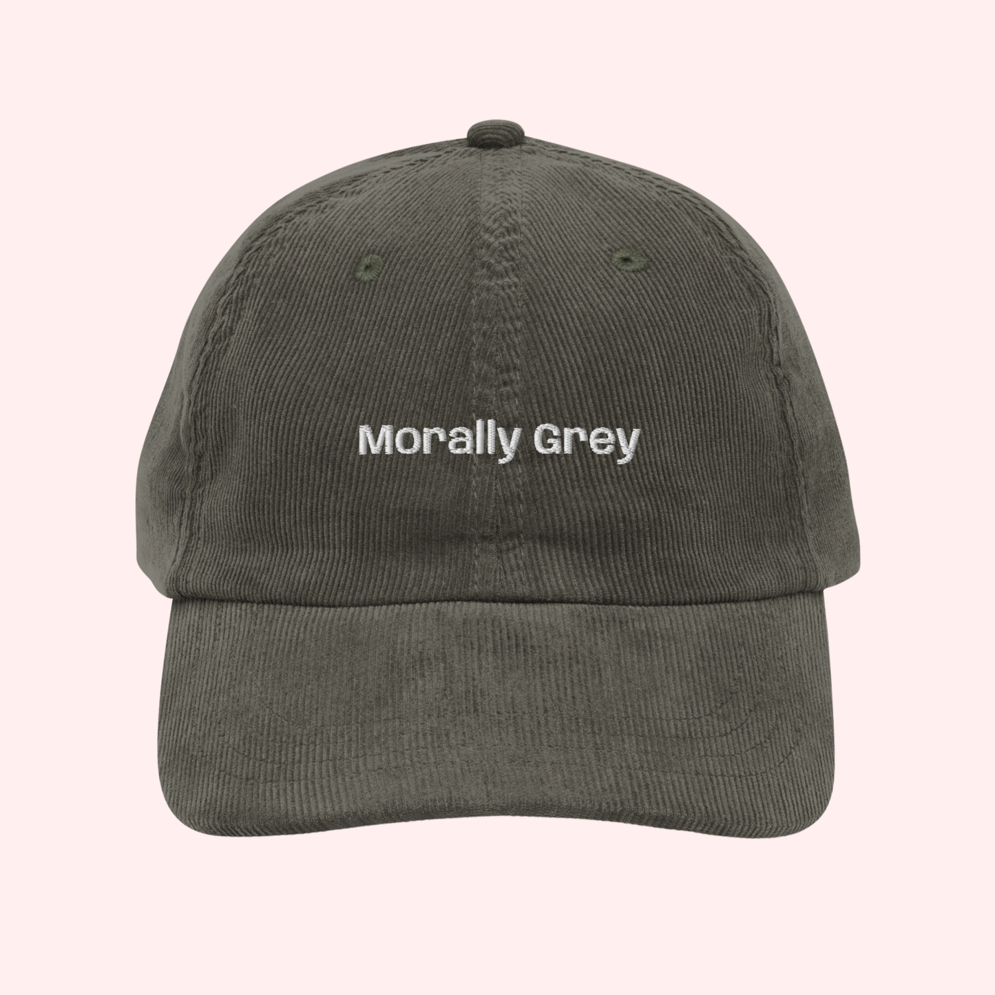 Morally Grey Corduroy Hat