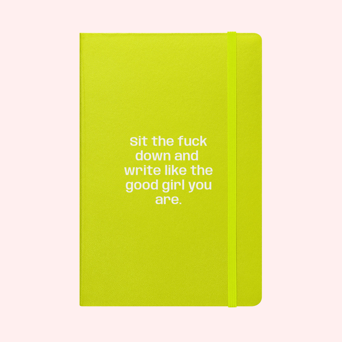 Sit Down Notebook White Text