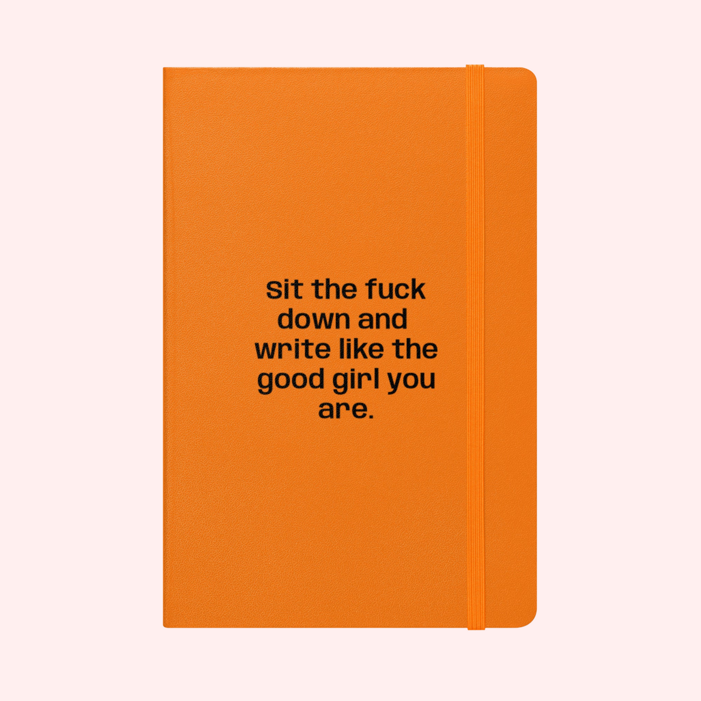 Sit Down Notebook Black Text