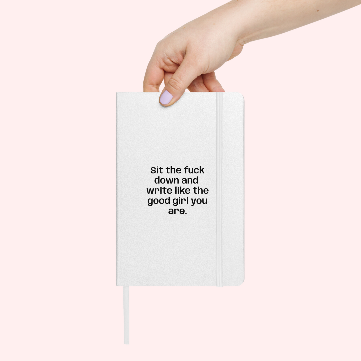 Sit Down Notebook Black Text