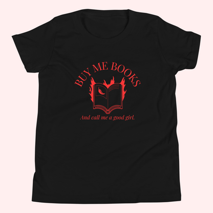 Buy Me Books Baby Tee (Red Text)