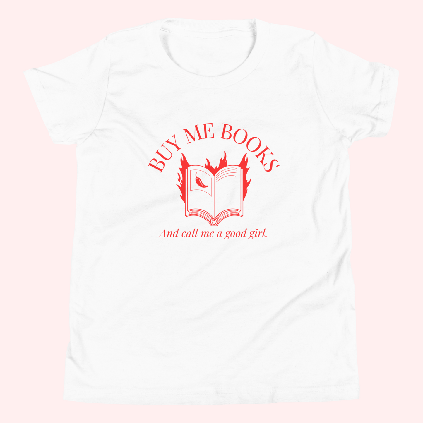 Buy Me Books Baby Tee (Red Text)