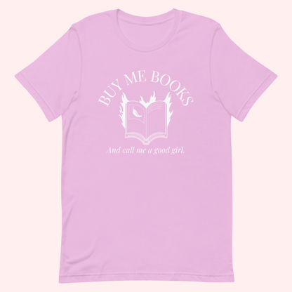 Buy Me Books T-Shirt (White Text)