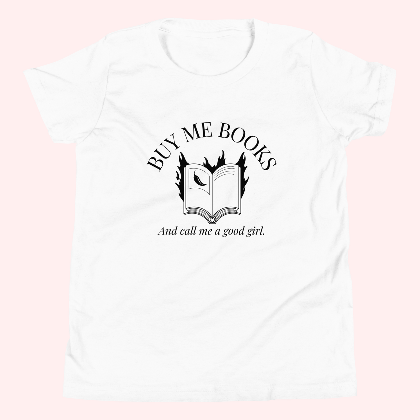 Buy Me Books Baby Tee (Black Text)