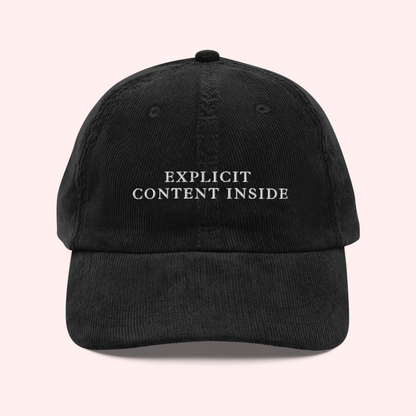 Explicit Content Corduroy Hat