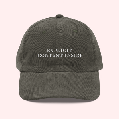 Explicit Content Corduroy Hat