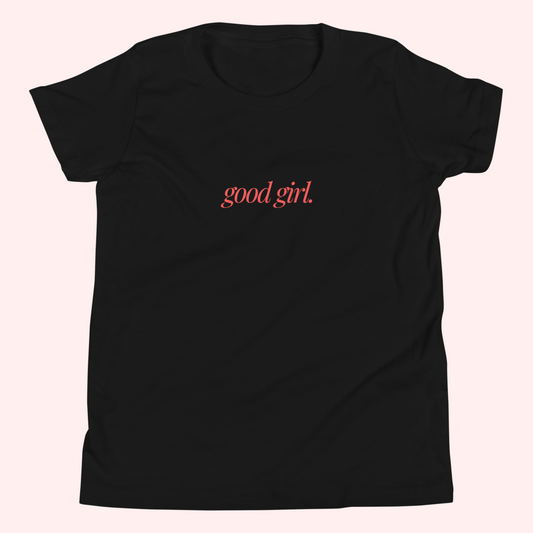 Good Girl Baby Tee (Red Text)