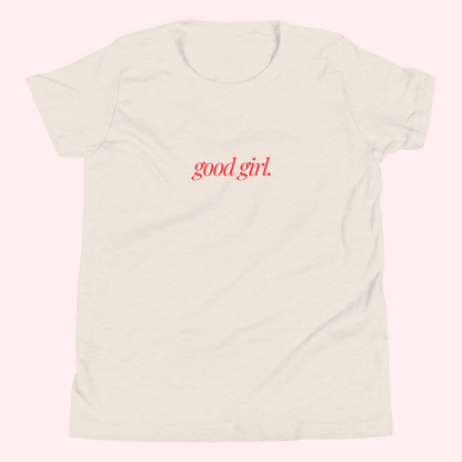 Good Girl Baby Tee (Red Text)