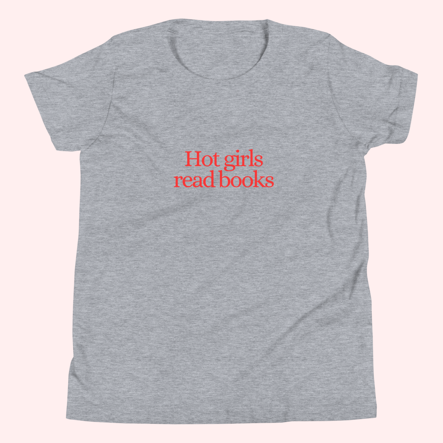 Hot Girls Read Books Baby Tee (Red Text)