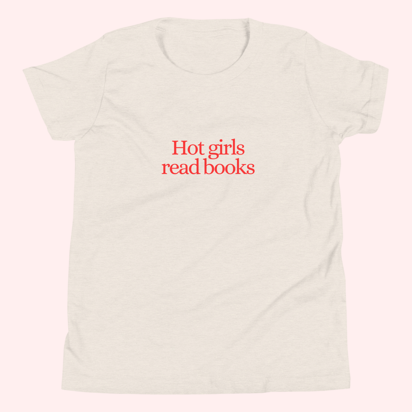 Hot Girls Read Books Baby Tee (Red Text)