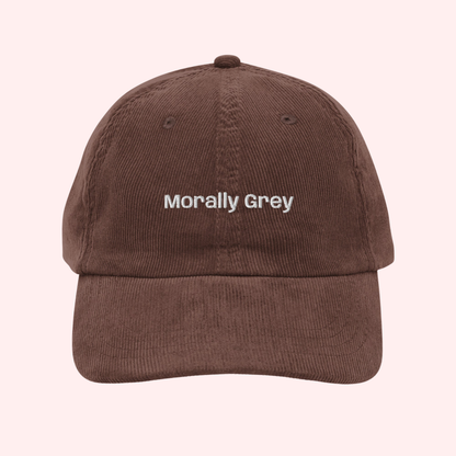 Morally Grey Corduroy Hat
