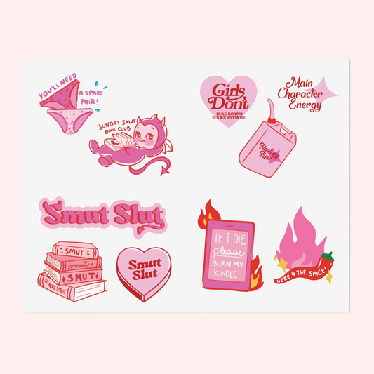 Pink Smut Lovers Sticker Sheet