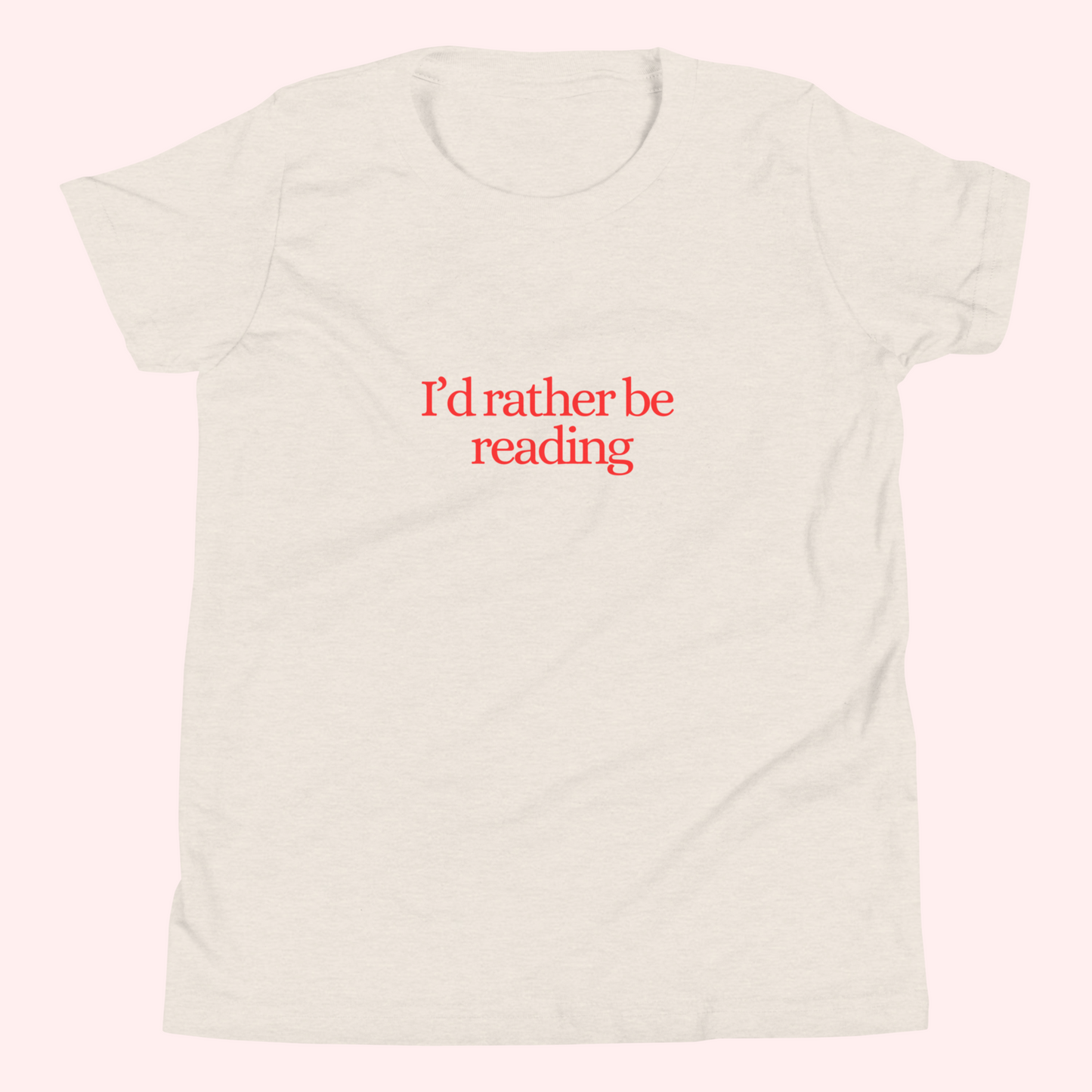 Rather Be Reading Baby Tee (Red Text)