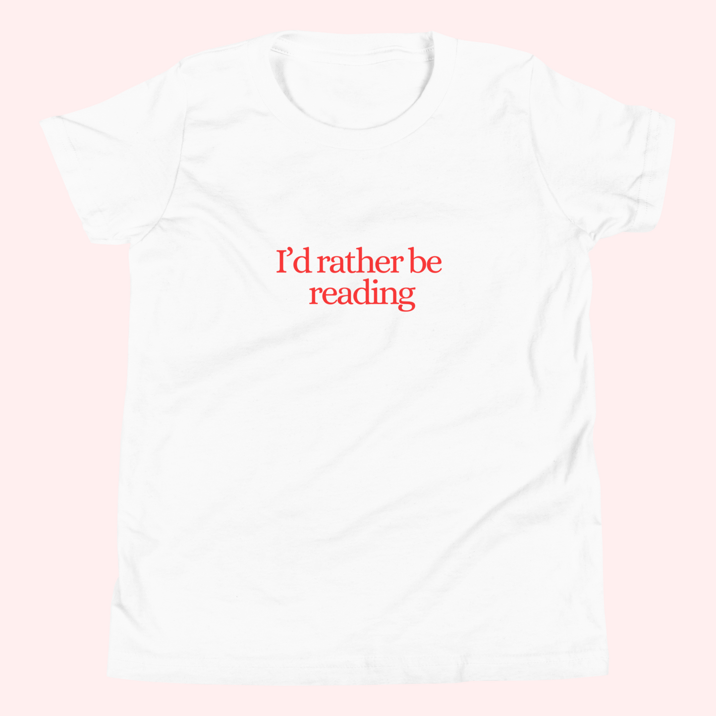 Rather Be Reading Baby Tee (Red Text)