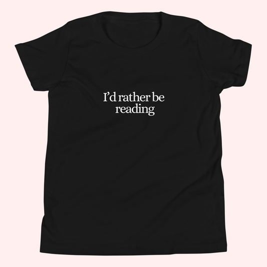 Rather Be Reading Baby Tee (White Text)