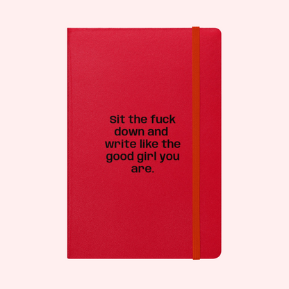 Sit Down Notebook Black Text