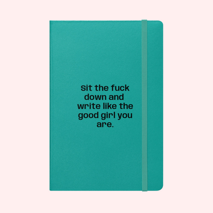 Sit Down Notebook Black Text