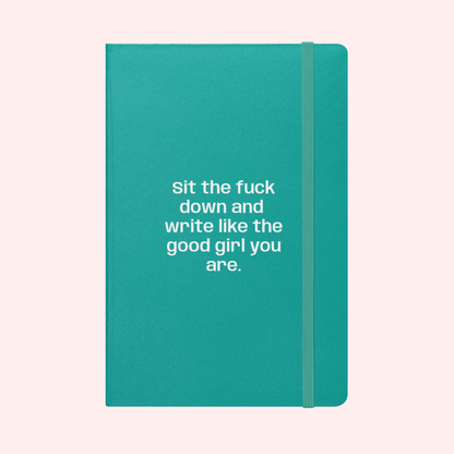 Sit Down Notebook White Text