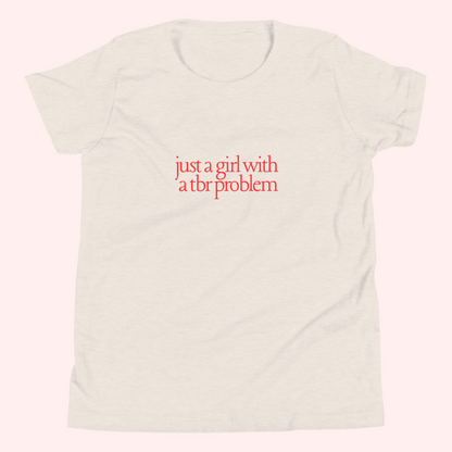 TBR Problem Baby Tee (Red Text)
